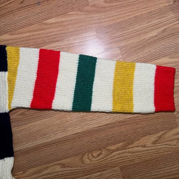 Urban Outfitters Caroline Striped Sweater M | Boxy Cropped Rainbow Sleeve Knit - Picture 6 of 8